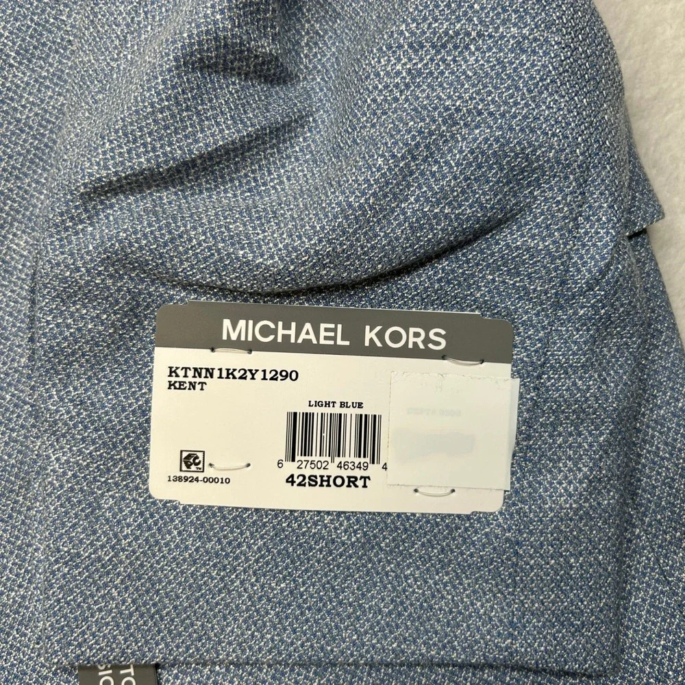 Michael Kors Sport Coat Mens‎ 42S 42 Transition Lt Blue Stretch Classic Fit $295